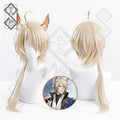 Arknights Mlynar Cosplay Wig – Short Braid with Animal Ears, Heat Resistant Synthetic Hair