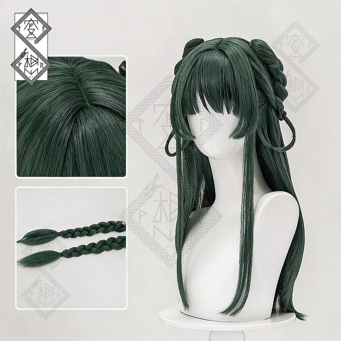The Apothecary Diaries Maomao Cosplay Wig – Classic Chinese Style Updo with Bangs, Heat Resistant Noble Lady Wig(Young Lady Style Wig Ver.2)