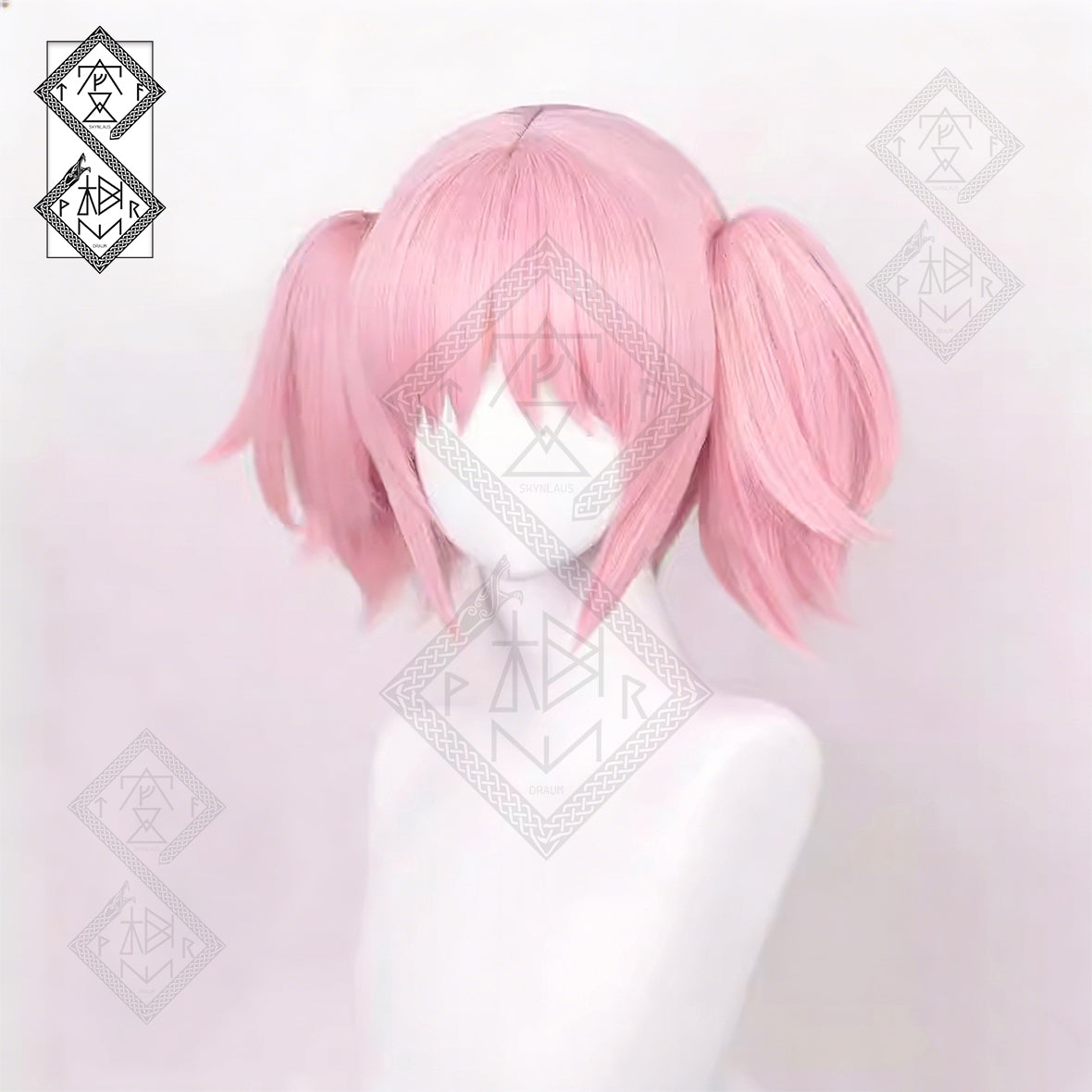 Madoka Kaname Cosplay Wig Puella Magi Madoka Magica Pink Twin Tails Anime Wig Heat Resistant Synthetic Hair(Style 1: Short Hair Version)