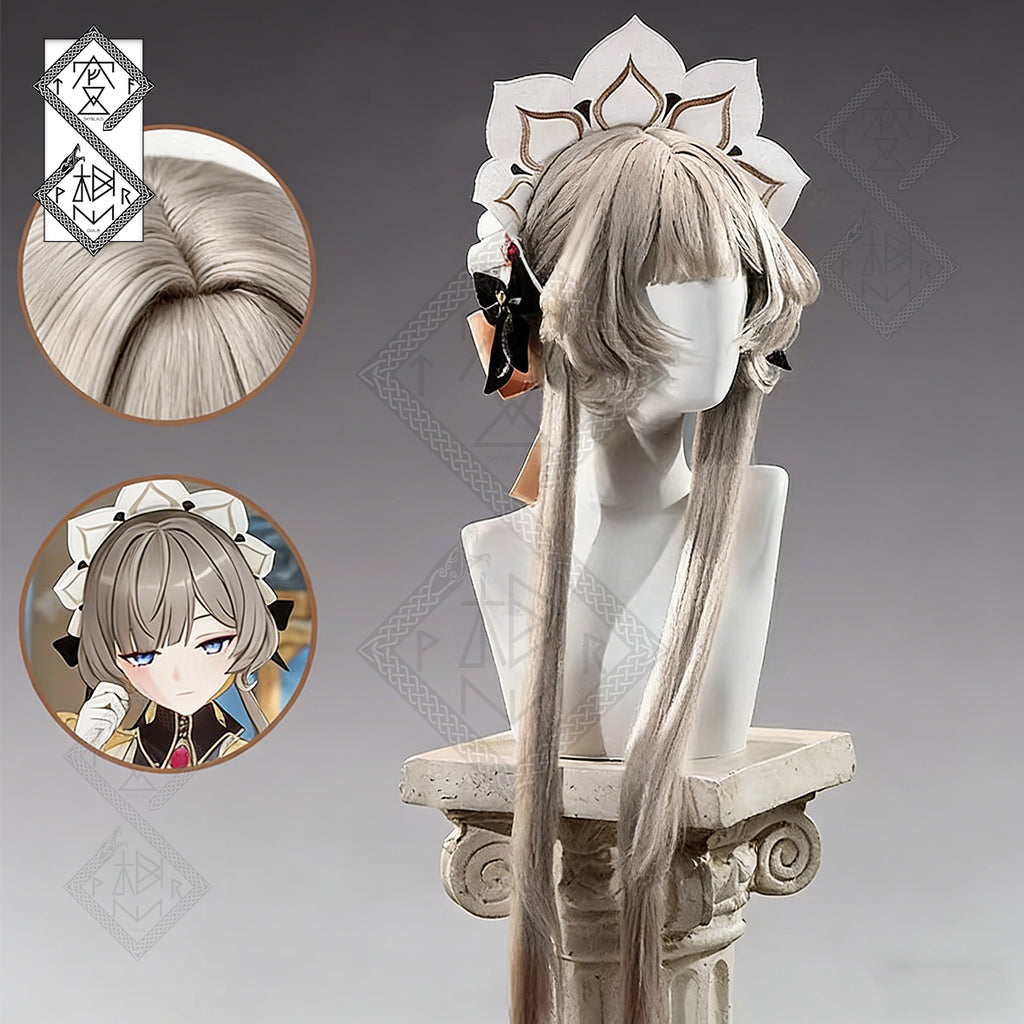 Genshin Impact Sandrone Cosplay Wig – Brown Synthetic Anime Wig, Natural Look for Costume