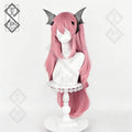 Seraph of the End Krul Tepes Cosplay Wig Pink Twin Tails Clip-On Heat Resistant Anime Wig(Style 1: 90cm Length with Hair Accessory)