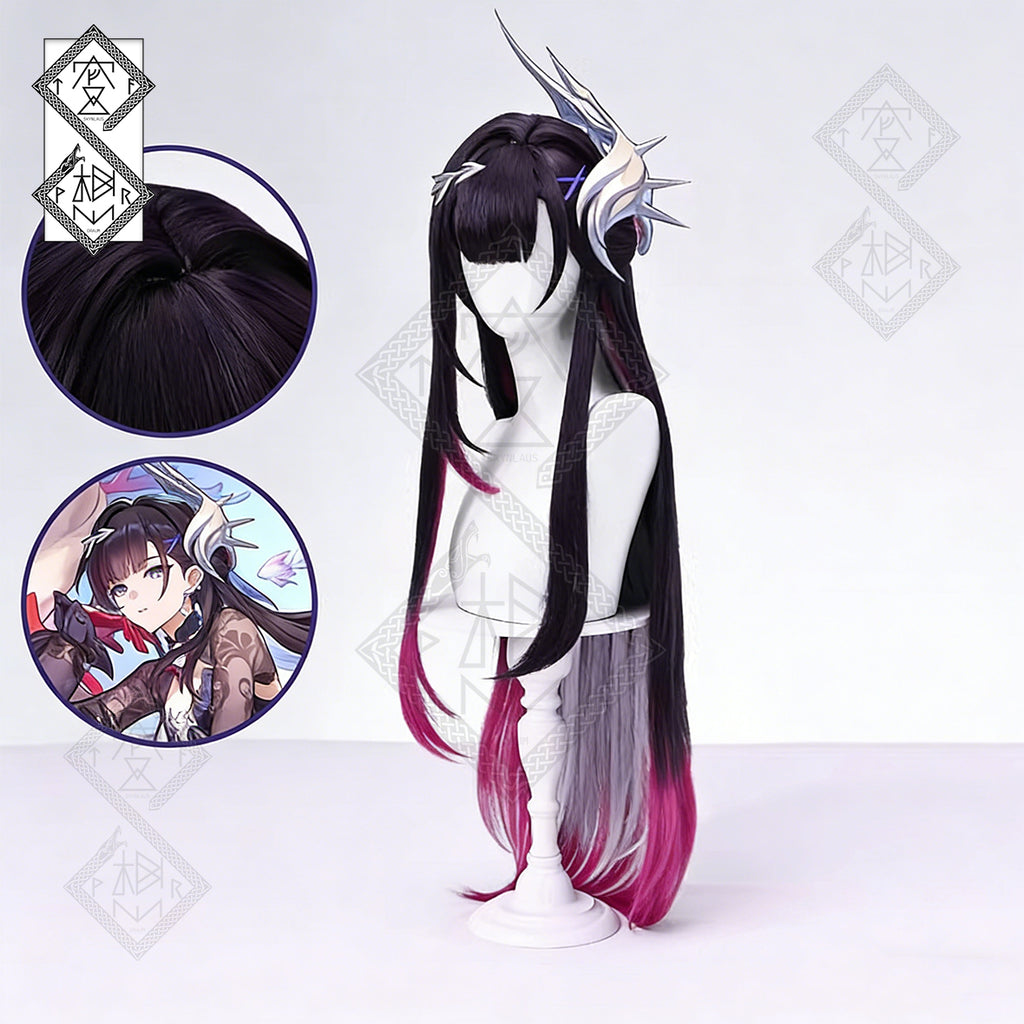 Honkai: Star Rail Hysilens Cosplay Wig – Mixed Gradient Color Realistic Scalp Synthetic Hair