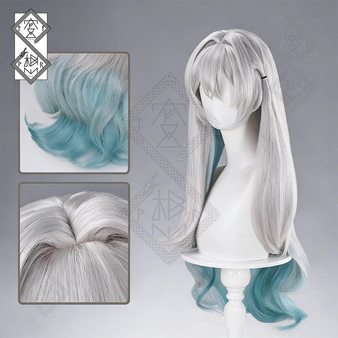 Honkai: Star Rail Firefly Cosplay Wig – Long Wavy Gradient Anime Synthetic Hair(Character Style)