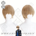 Gintama Okita Sougo Cosplay Wig Anime Silver White Wig Heat Resistant Synthetic Hair for Halloween Costume Party