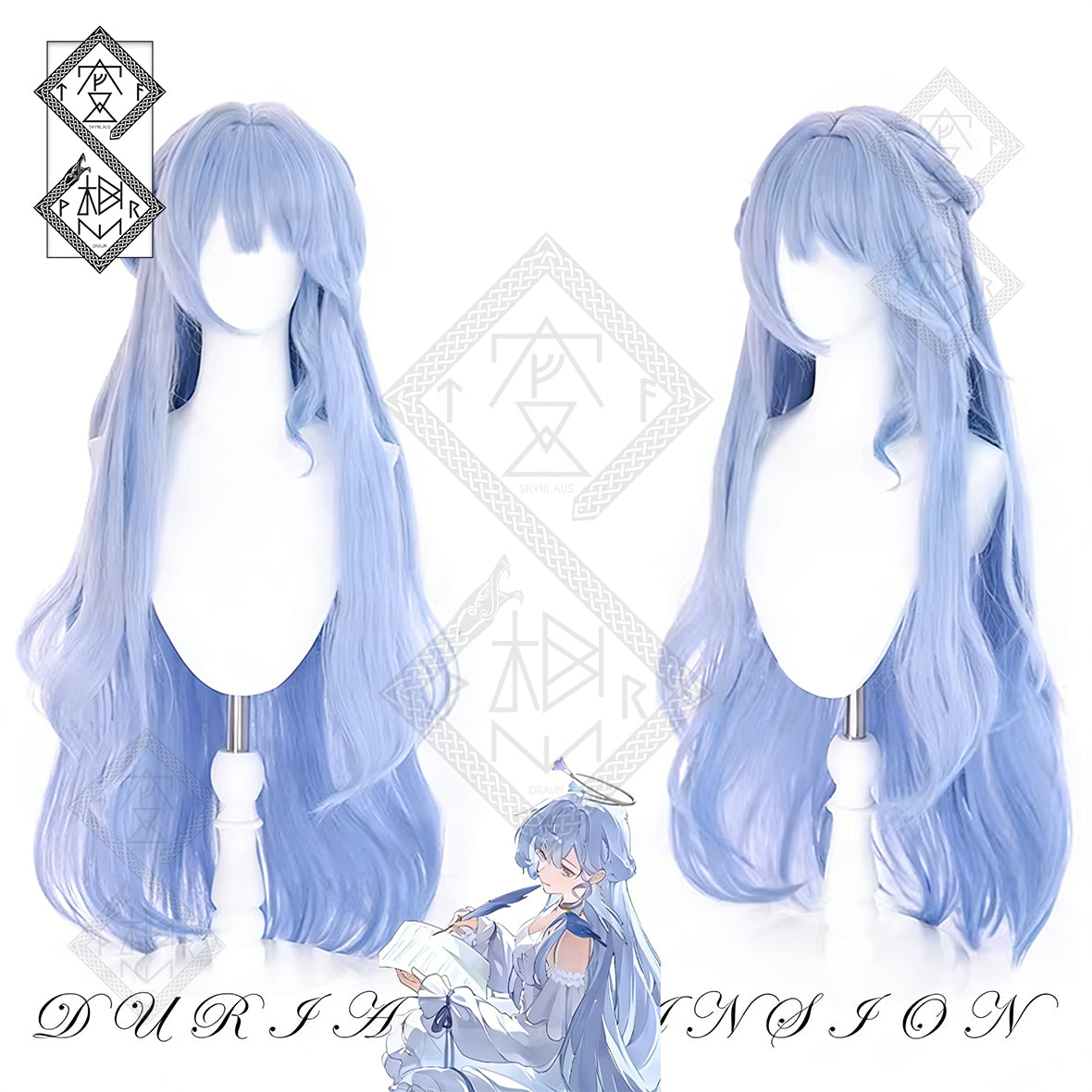 Honkai: Star Rail Robin Cosplay Wig Hair Bun Clip Anime Hairpiece Set Heat Resistant Synthetic Hair for Costume Party