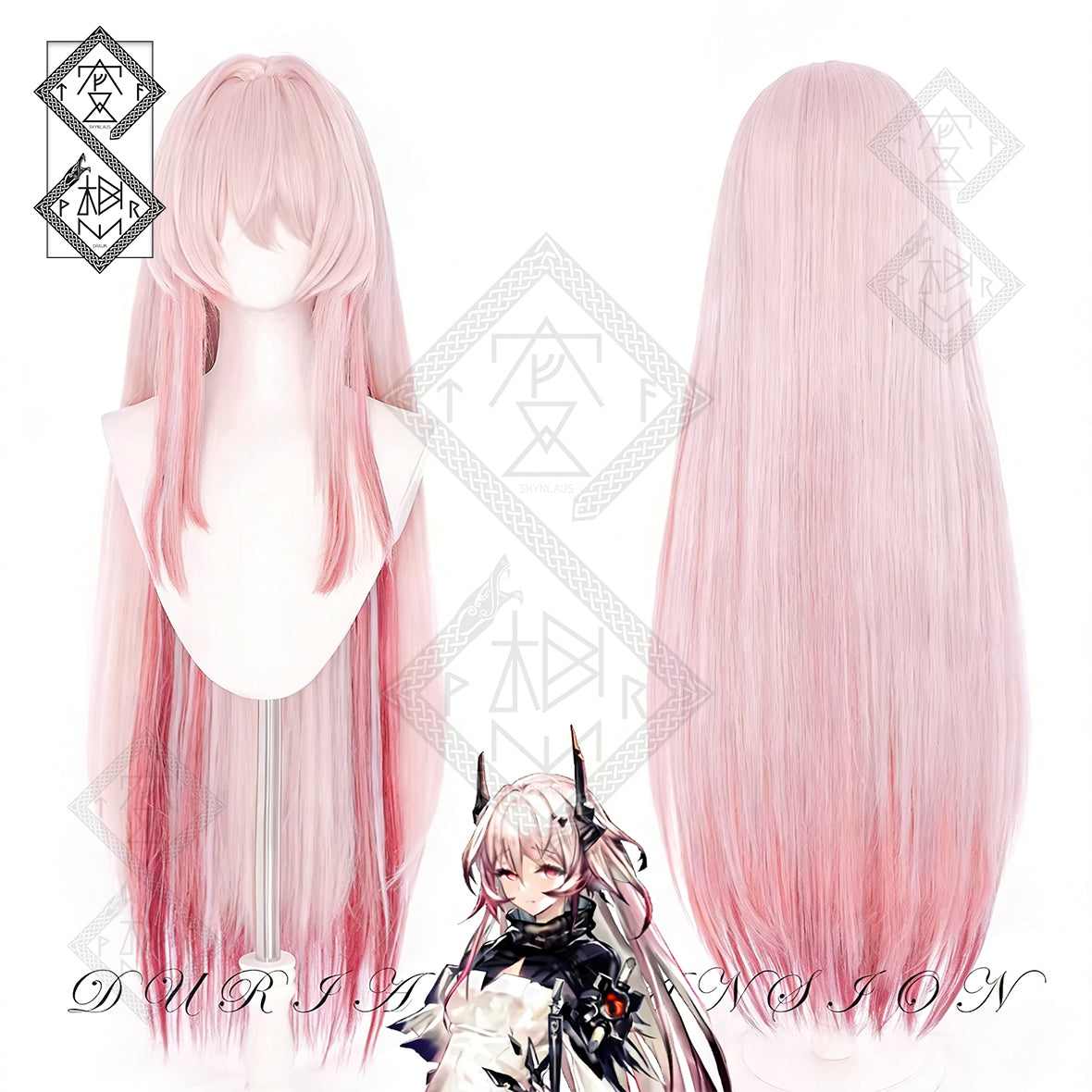 Arknights Theresa Cosplay Wig Demon Commemoration Anime Wig Heat Resistant Synthetic Hair for Costume Party
