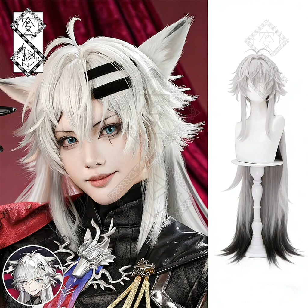 Arknights Lappland the Decadenza Cosplay Wig – Long Gradient Synthetic Hair(Scalp Top Ver.1)