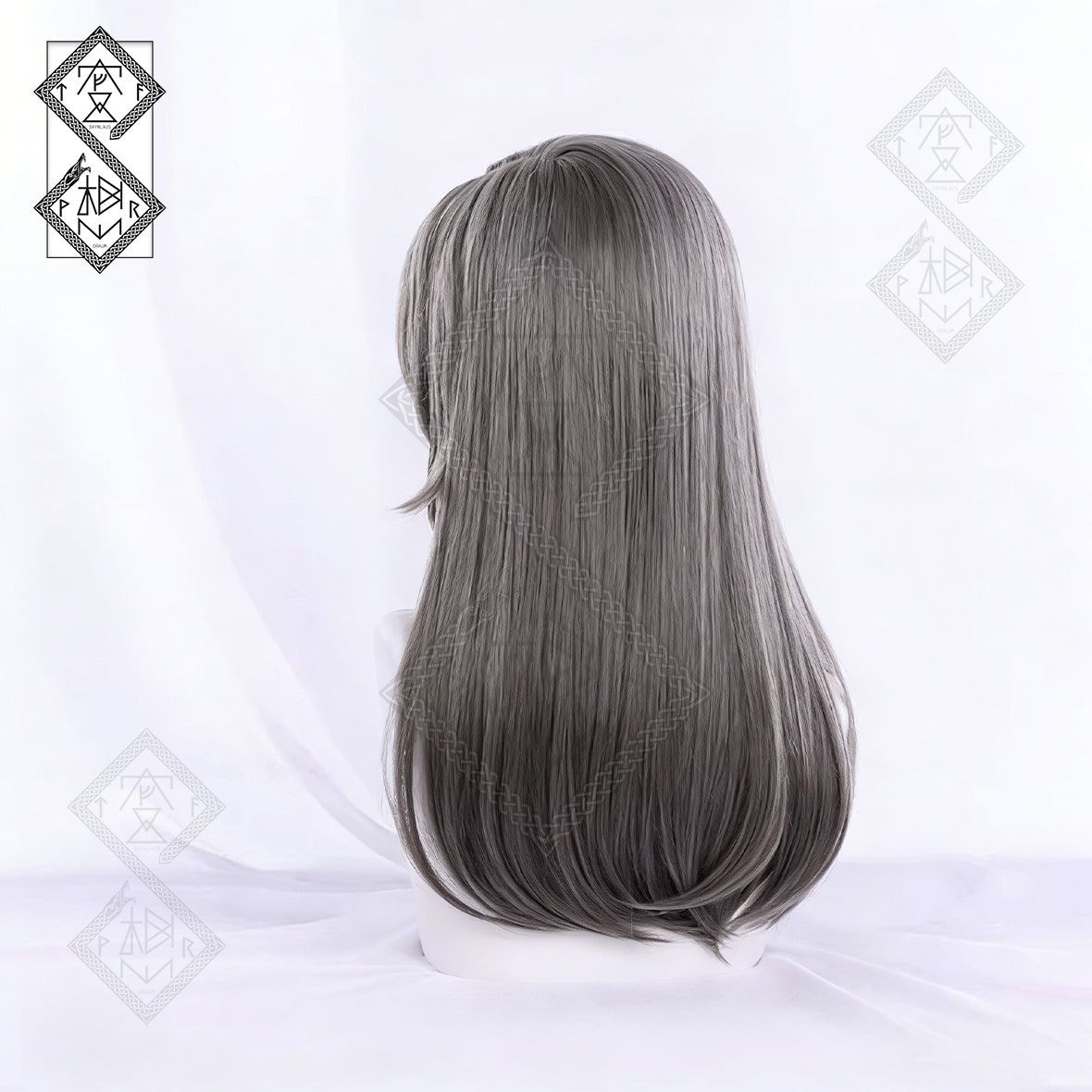 Honkai: Star Rail Stelle Cosplay Wig – Long Straight Silver Hair, Female Trailblazer Costume Prop(Gradient Ver.2)