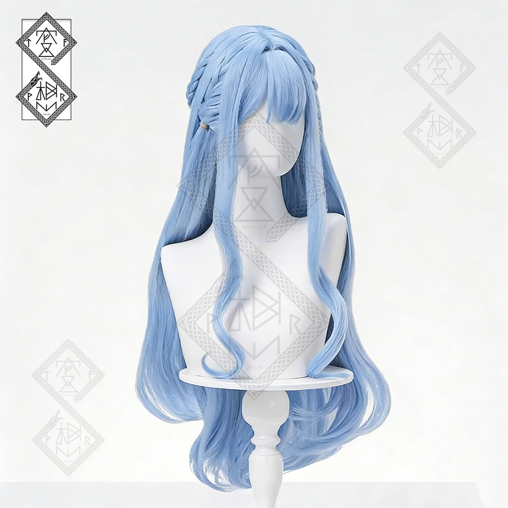 Sakiko Togawa Cosplay Wig Arknights – Ave Mujica Braided Wig, Long Layered Synthetic Hair, Heat Resistant Costume Wig
