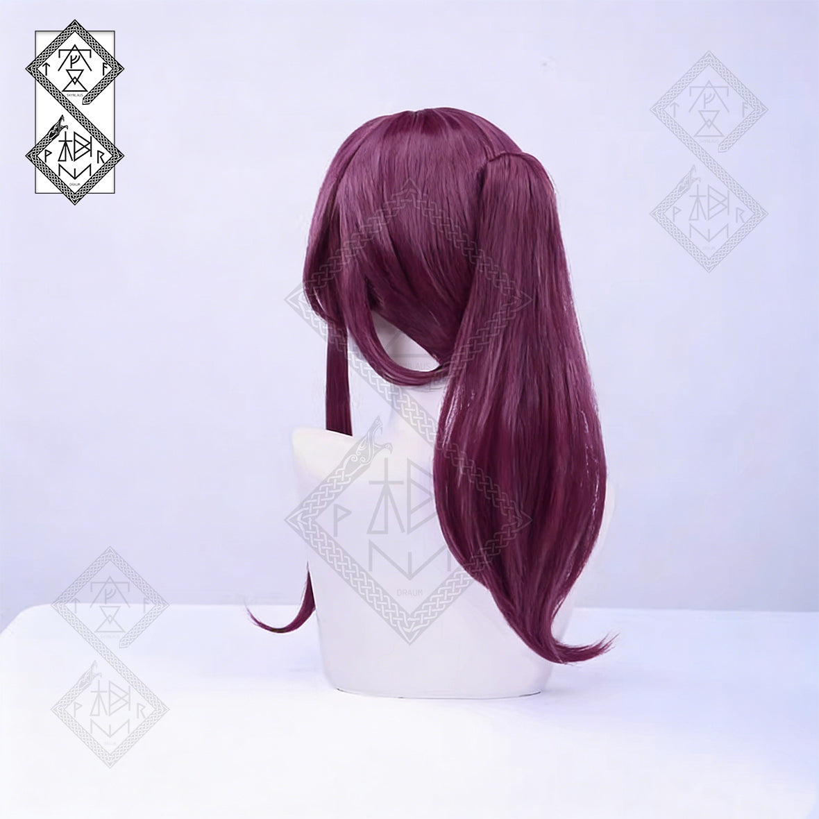 Honkai: Star Rail Kafka Cosplay Wig – Purple High Ponytail Synthetic Hair, Heat-Resistant Anime Costume Accessory for Women