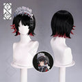 Zenless Zone Zero Ellen Joe Cosplay Wig – Shark Girl Black Red Highlight Wig | Anime Game Cosplay Hair | Heat Resistant Synthetic Wig for Halloween Costume Women Men