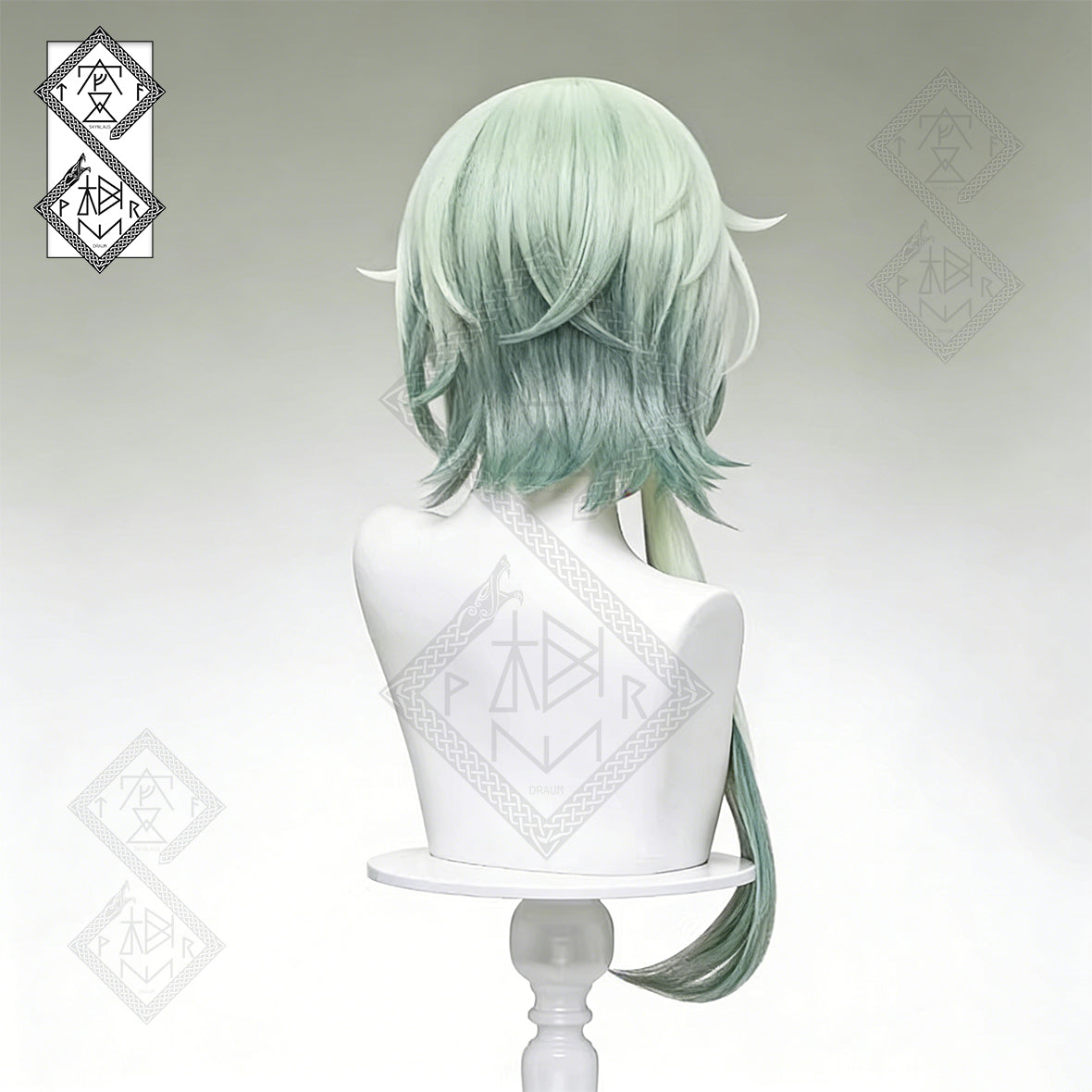 Honkai: Star Rail Anaxa Cosplay Wig – Gradient Low Ponytail Anime Wig | Long Cosplay Hair Heat Resistant Synthetic Wig for Women Halloween Costume