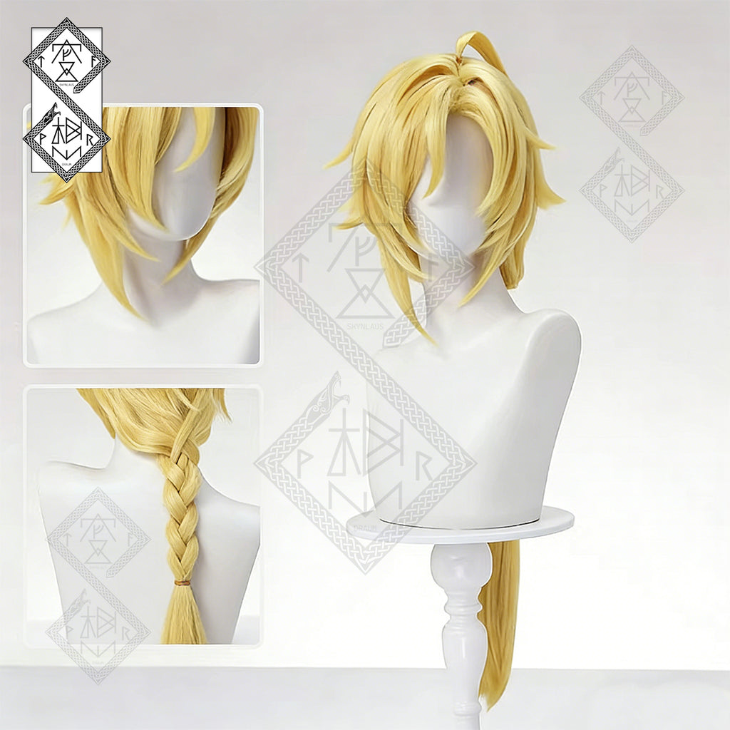 Zenless Zone Zero Hugo Cosplay Wig – Braided Low Ponytail Anime Wig | Toucan Style Realistic Cosplay Hair Heat Resistant Synthetic Wig