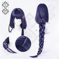 Genshin Impact Raiden Shogun Cosplay Wig – Long Purple Braided Anime Wig