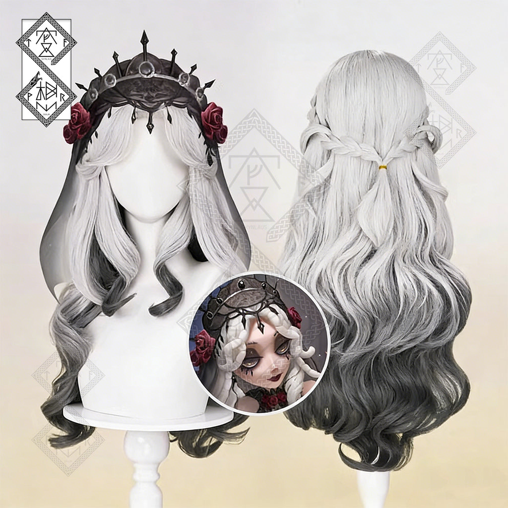 Identity V Psychologist Everlasting Night Cosplay Wig – Long Black Ombre Curly Wig Witch Style