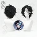 Identity V Seer Noir Cosplay Wig – Black White Short Teased Anime Wig