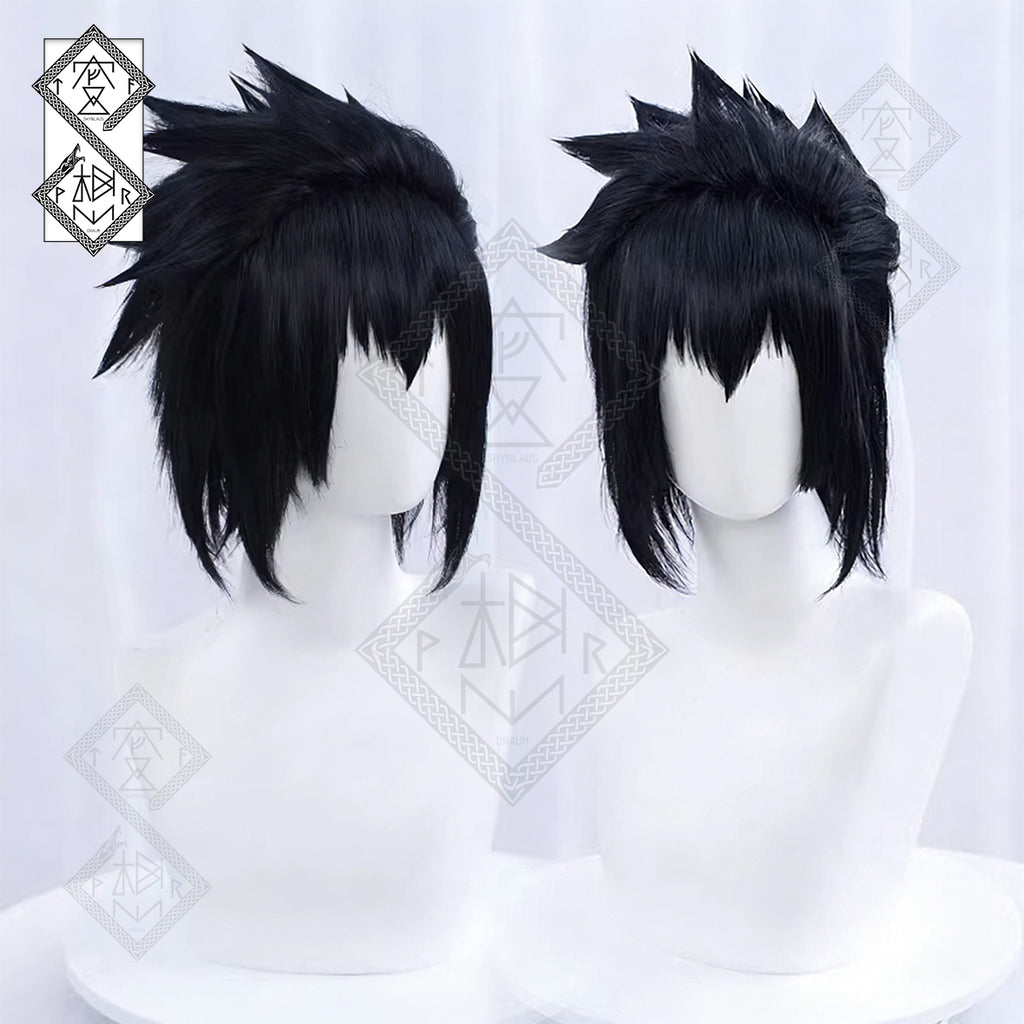 Naruto Sasuke Uchiha Cosplay Wig – Classic Spiky Up Style Heat Resistant Synthetic Hair Natural Hairline for Halloween & Comic Con (Ver.1)