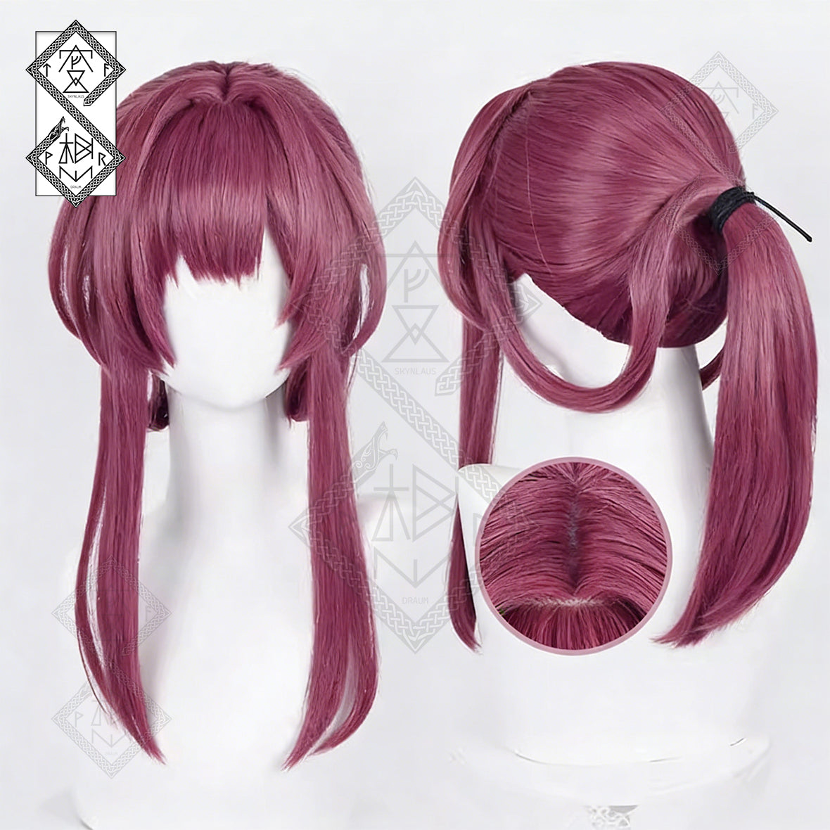 Honkai: Star Rail Kafka Cosplay Wig – Pre-Styled Integrated Ponytail, Natural Look, Heat-Resistant Synthetic Hair(Integrated Version)