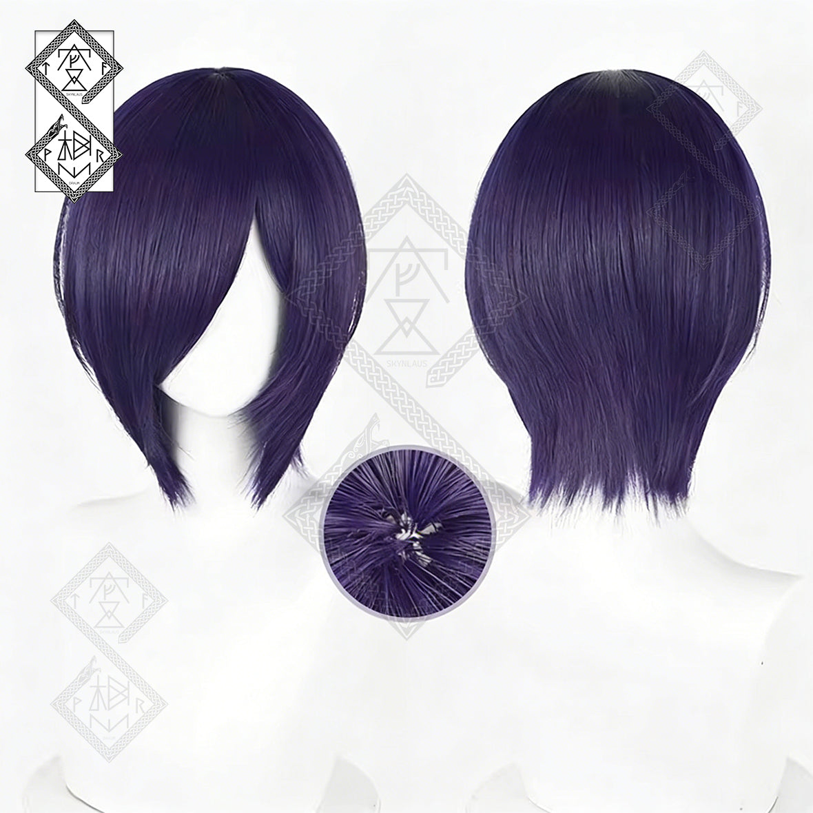 Tokyo Ghoul Touka Kirishima Cosplay Wig – Realistic Short Deep Purple Hair with Natural Look