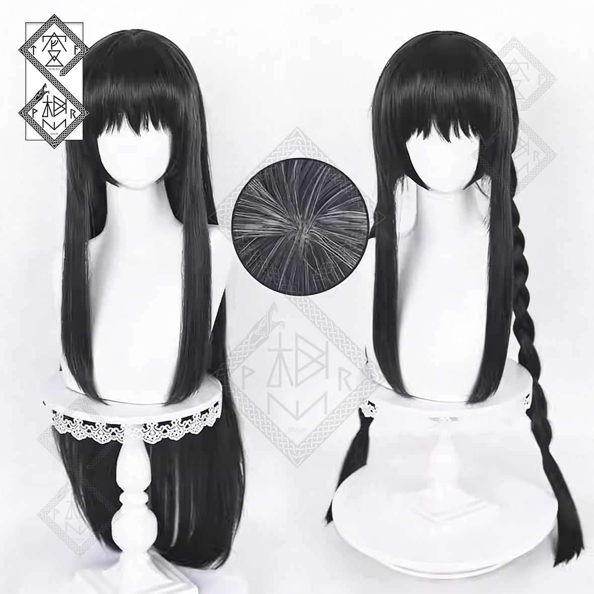 Puella Magi Madoka Magica Homura Akemi Cosplay Wig – Realistic Braided Hair(Loose Style)