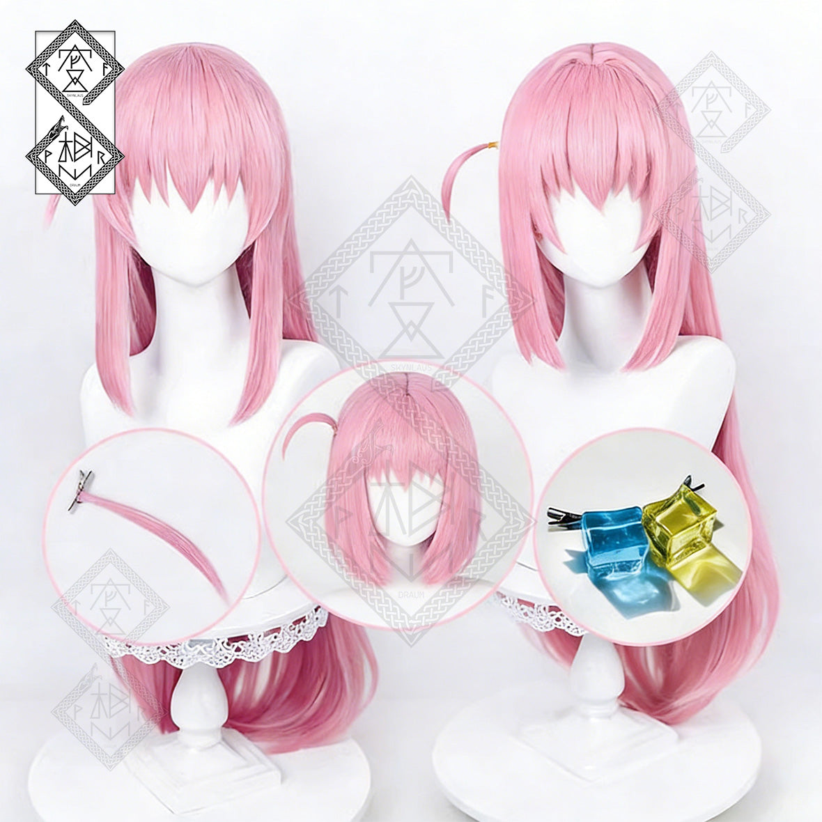 Bocchi the Rock! Hitori Gotoh Cosplay Wig – Single or Separate Braids Style(Separate Pieces Style)