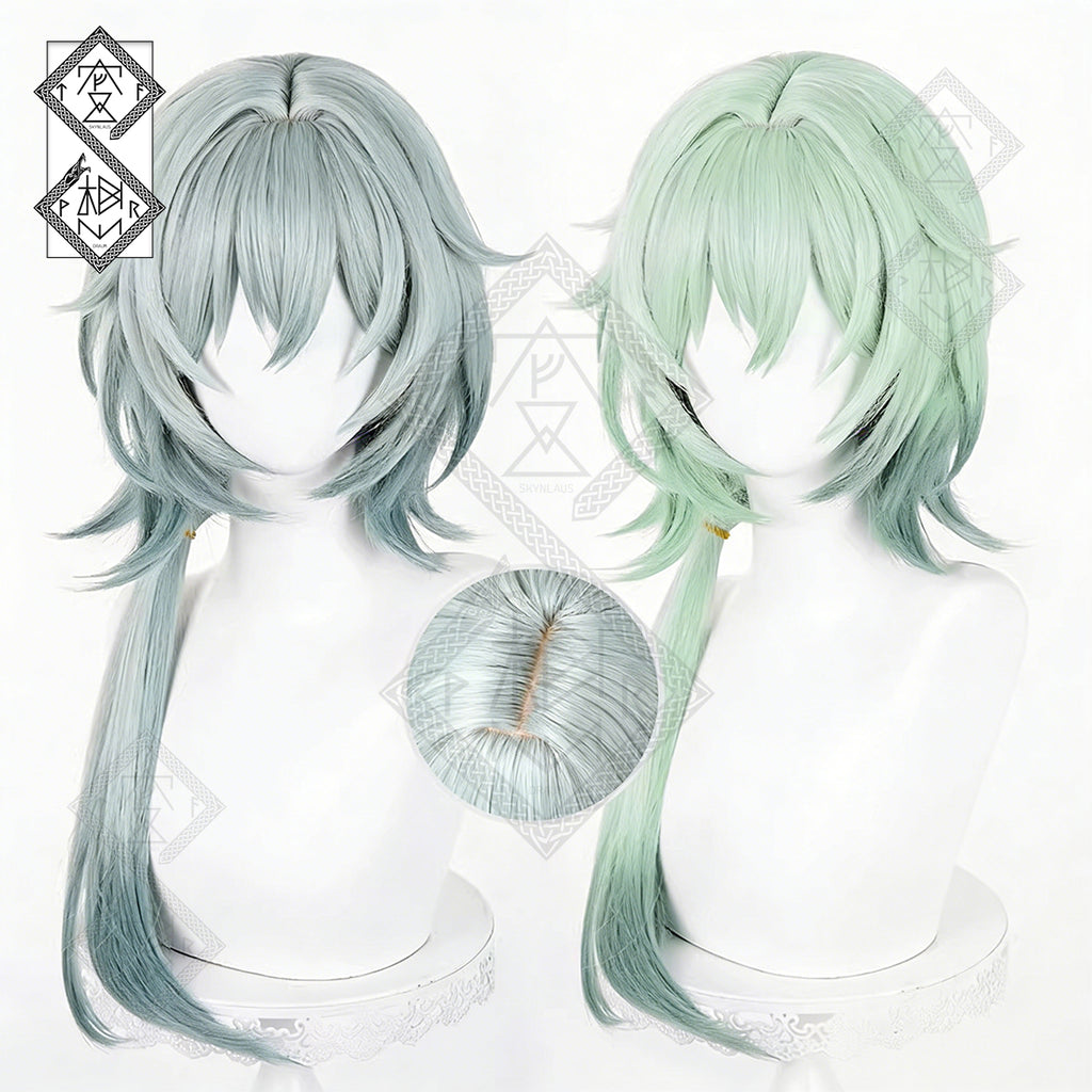 Honkai: Star Rail Anaxa Cosplay Wig – Long Flowing Tail Hair(Ver.1)