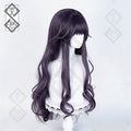 Kaoruko Waguri Cosplay Wig The Fragrant Flower Blooms with Dignity Anime Wig Long Gray Purple Synthetic Hair Heat Resistant for Halloween Costume Party（Style 1: Basic Version）