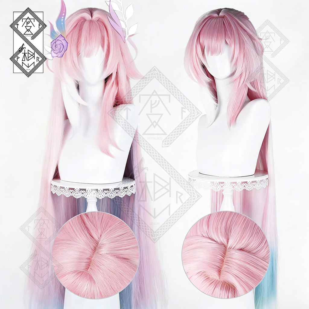 Honkai: Star Rail Cyrene Cosplay Wig – Mixed Color Fluffy Anime Hair Wig(Ver.1 Two-Tone)
