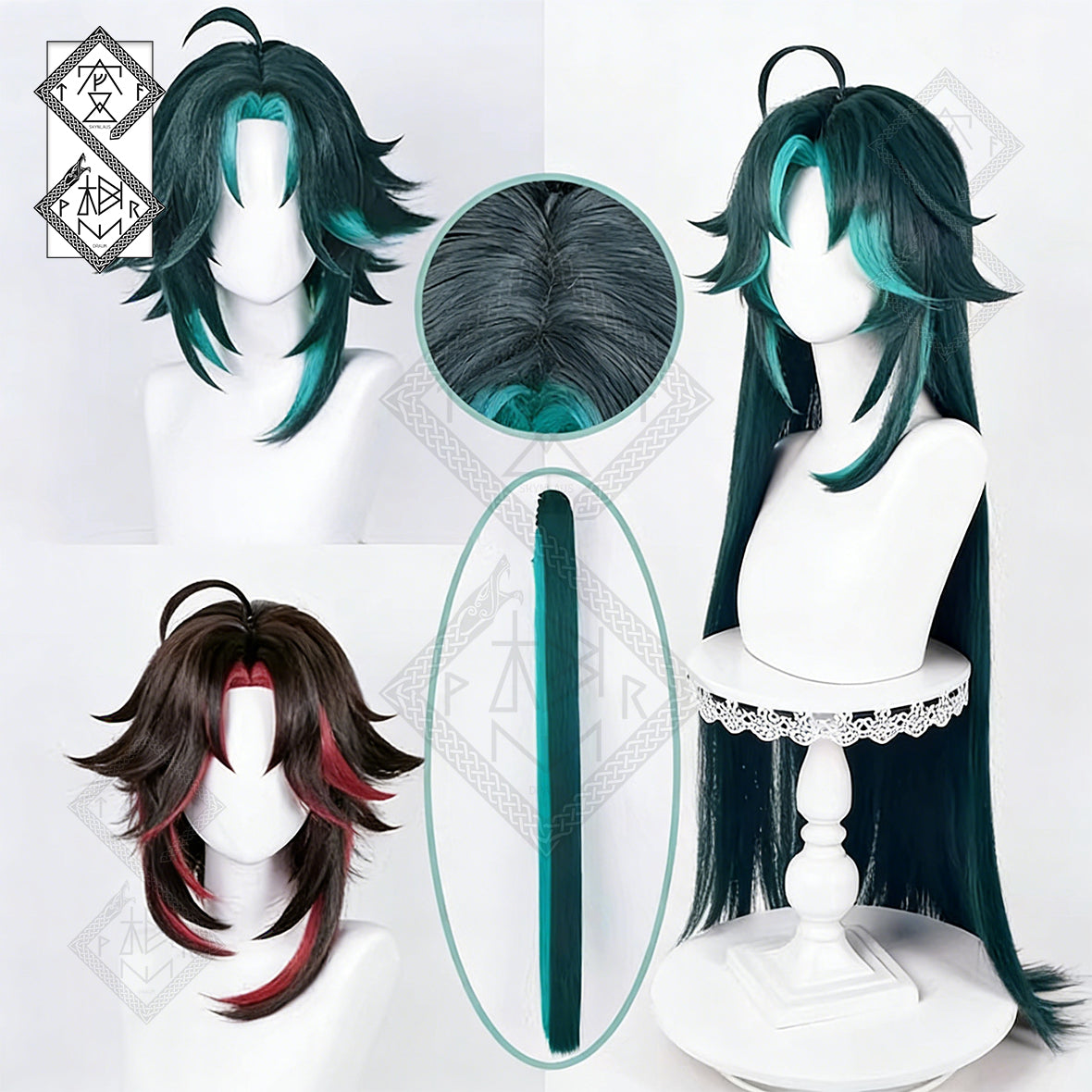 Xiao Cosplay Wig – Genshin Impact Long Anime Wig Heat Resistant Styled Hair (Special Color Available)Ver.1