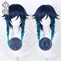 Genshin Impact Venti Cosplay Wig – Pre-Styled Bangs, No Cutting Required, Natural Looking Synthetic Hair for Halloween & Anime Cosplay(Ver.1 Scalp Top)