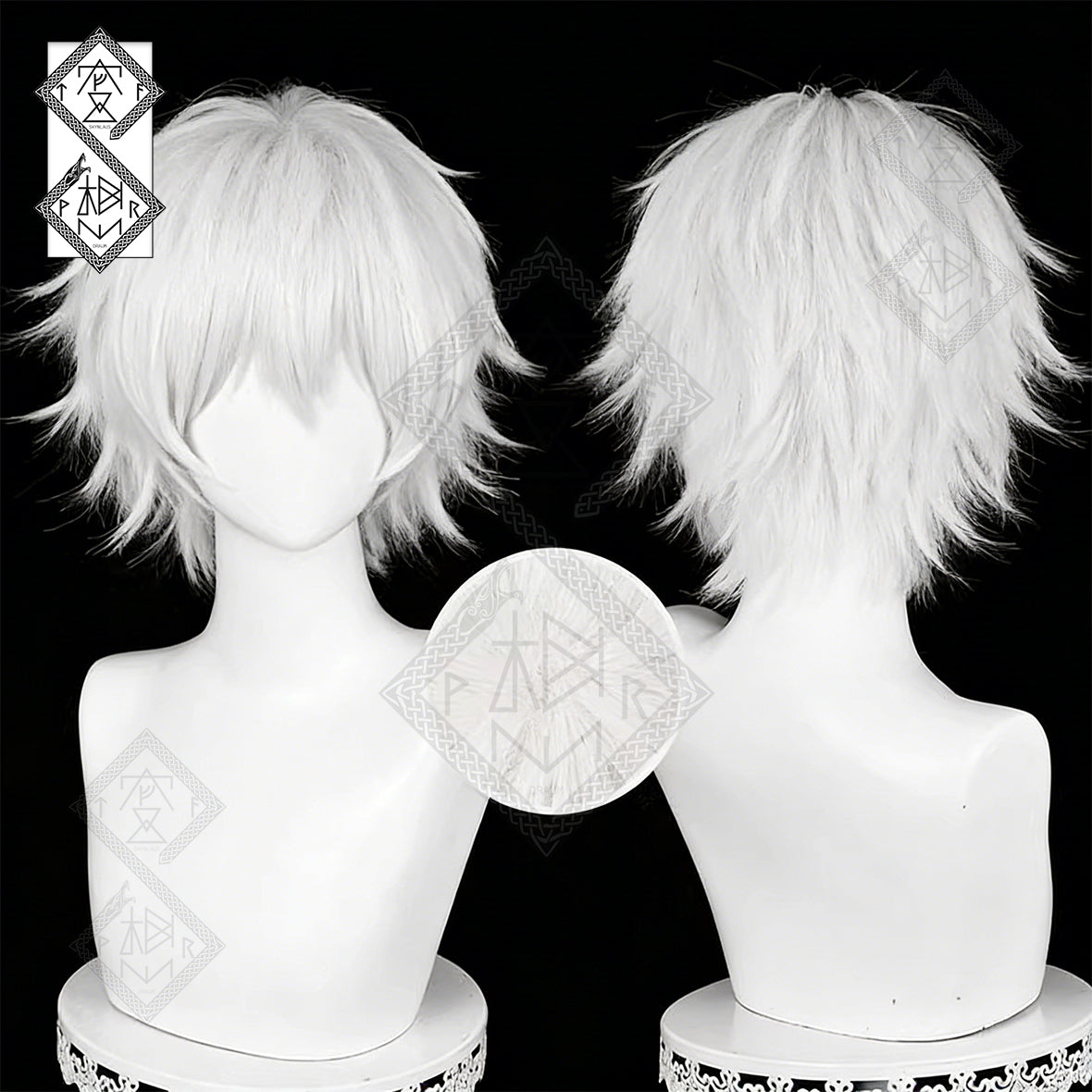 Ken Kaneki Cosplay Wig Silver White Hair Tokyo Ghoul Anime Costume Wig