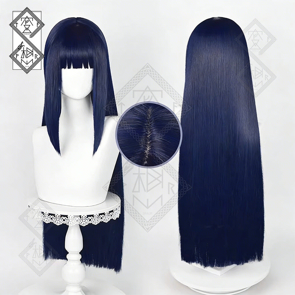 Naruto Hinata Hyuga Cosplay Wig – Realistic Blue-Black Anime Hair