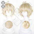 Seraph of the End Mikaela Hyakuya Cosplay Wig – Light Blonde Flipped Anime Hair, 2 Versions(Ver.1 Fluffy Top)