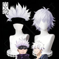 Jujutsu Kaisen Satoru Gojo Cosplay Wig – Spiky & Tousled, Custom Color, Easy Styling(Ver.1 Loose Hair Version)