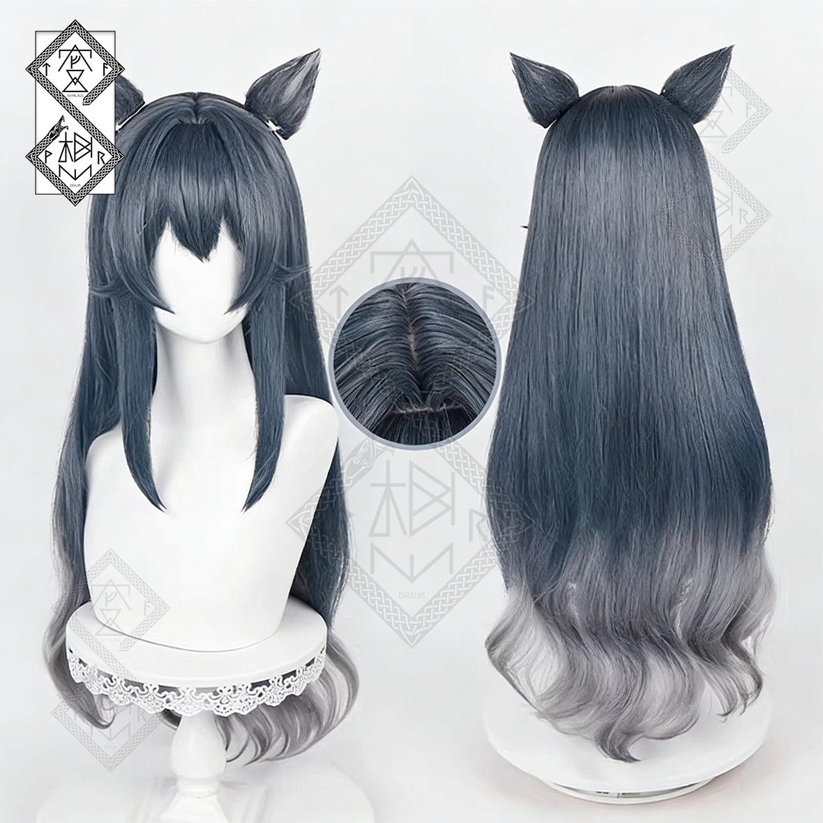 Arknights Texas Cosplay Wig – Silent Style, Realistic T-Color Gradient