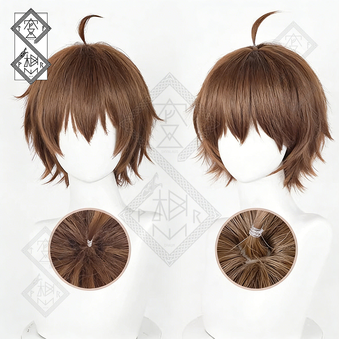 Love, Chunibyo & Other Delusions! Yuuta Togashi Cosplay Wig – Fluffy Top, Dark Brown Hair(Ver.1 Fluffy Top)