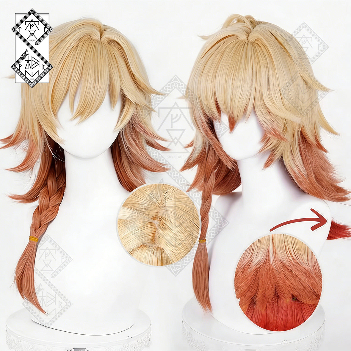 Honkai: Star Rail Mydei Cosplay Wig – Gradient Braided Hair, Heat Resistant(Ver.1)
