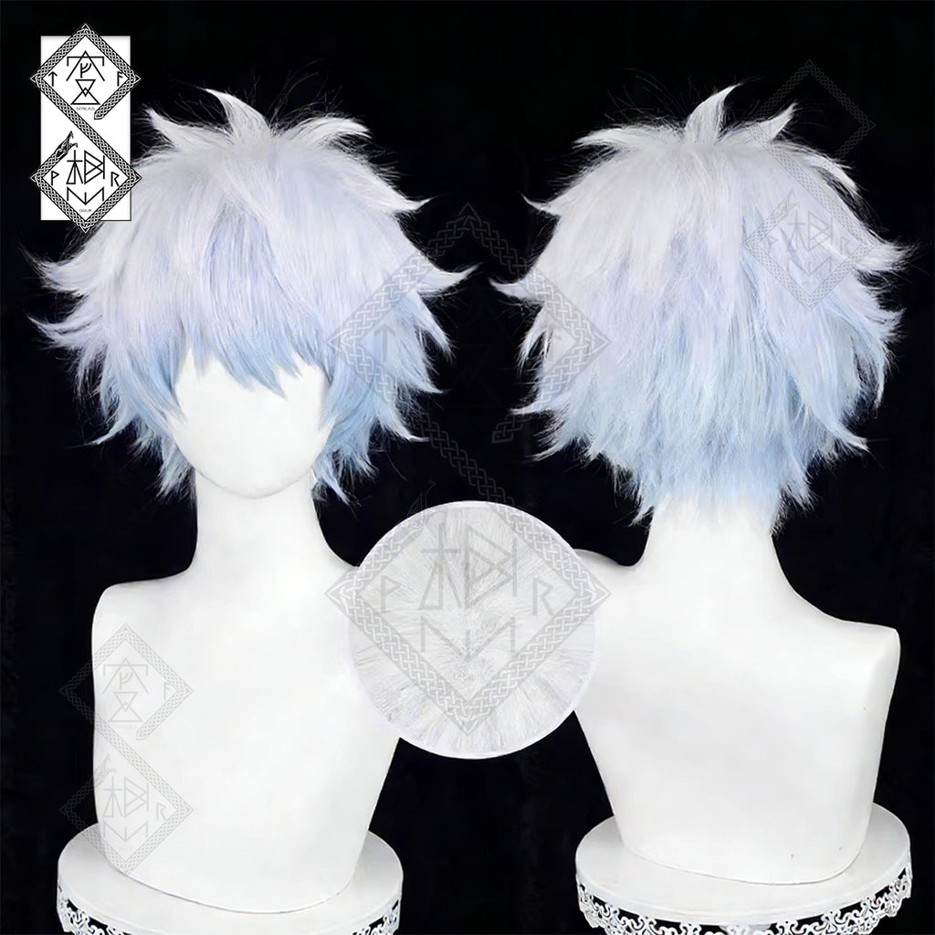 Gintama Gintoki Sakata Cosplay Wig – Custom Gradient Hair, Fluffy Mixed Fiber Edition