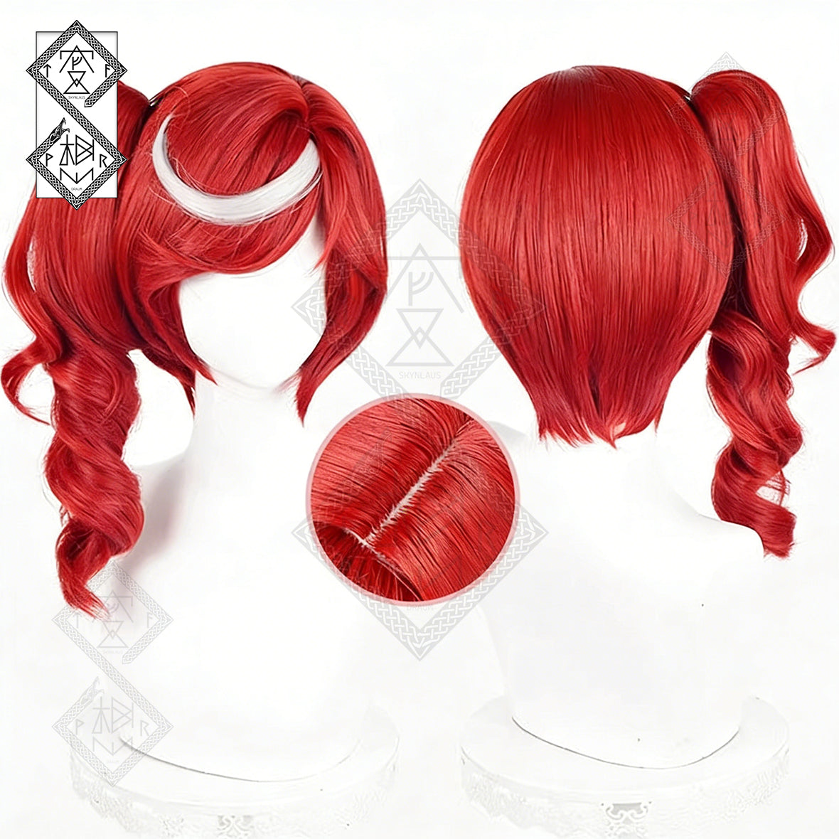 Identity V Red-Haired Witch Priestess Cosplay Wig – Maid Outfit, Heat Resistant