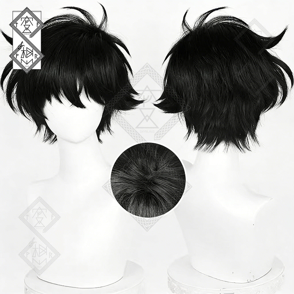 Detective Conan Kaito Kid Cosplay Wig – Side Part Fluffy Top, Kaito Kuroba