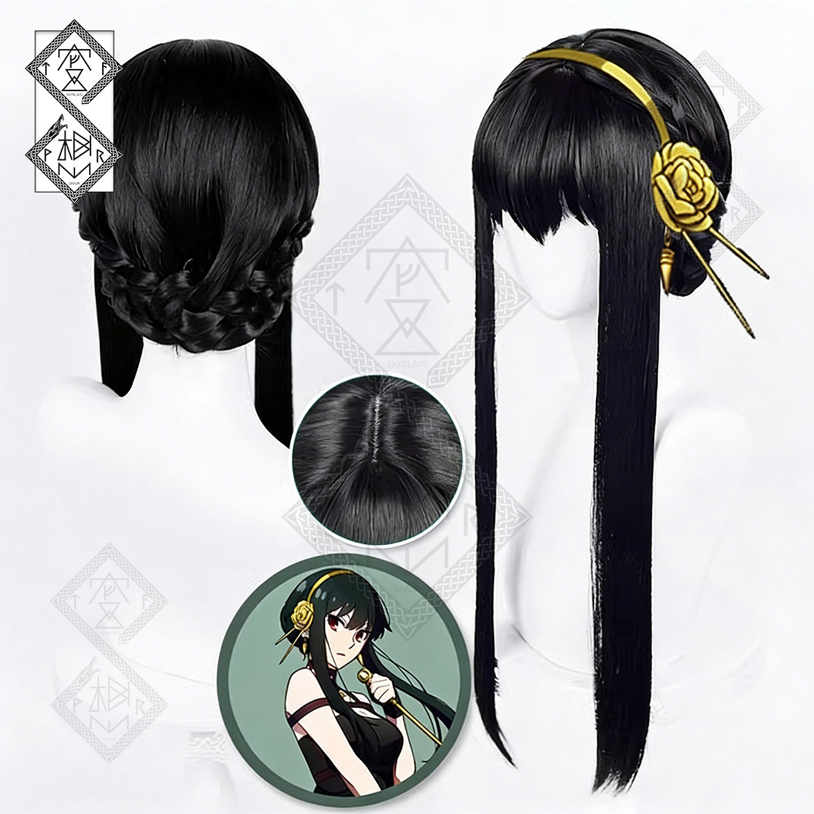 Spy x Family Yor Forger Cosplay Wig – Realistic Hair for Thorn Princess Look