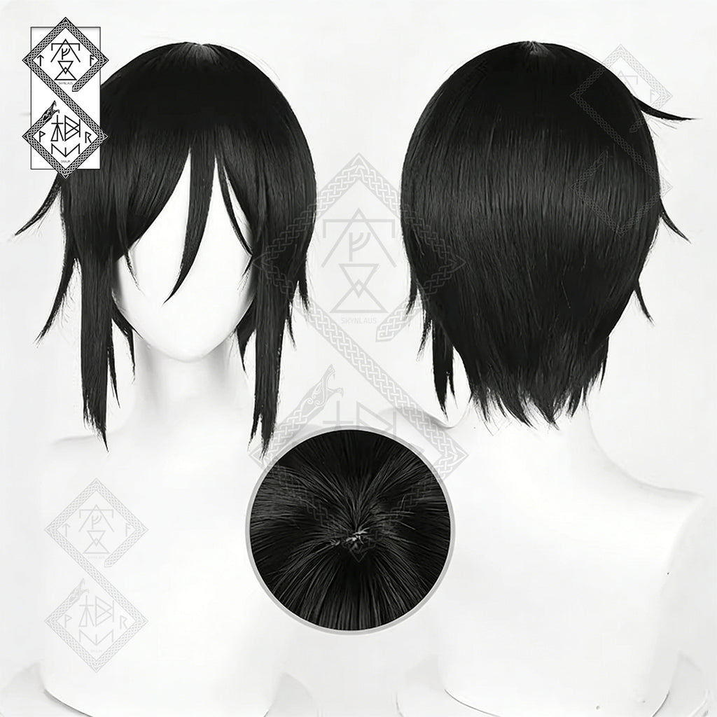 Black Butler Sebastian Michaelis Cosplay Wig – Heat Resistant Black Anime Wig for Cosplay