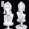 Kamisato Ayaka Cosplay Wig Genshin Impact – Ponytail Base Wig with Hair Clip Heat Resistant Anime Wig(Short Hair Base Wig Ver.1)