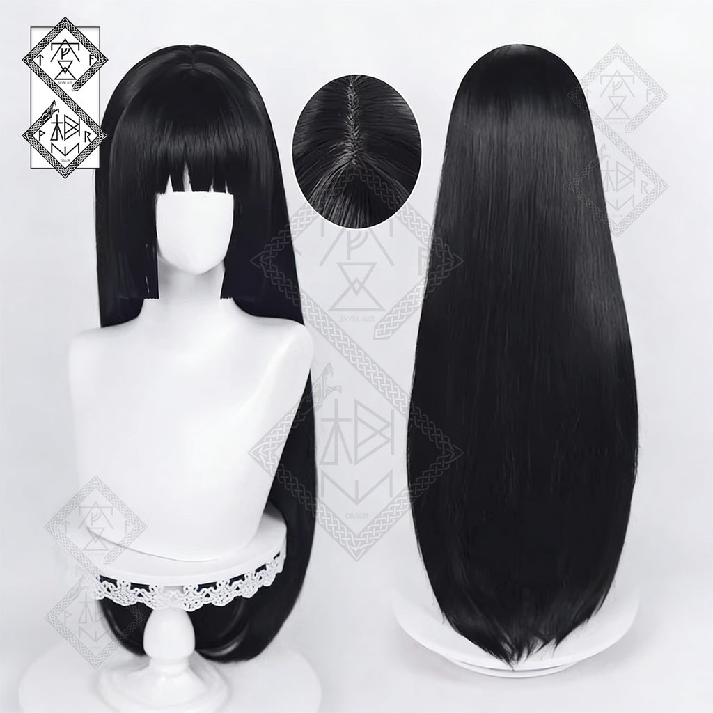Kakegurui Yumeko Jabami Cosplay Wig - Princess Cut, Dark Anime Style, Heat-Resistant