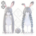 Zootopia Judy Hopps Cosplay Wig – Thick Braids with Gradient Synthetic Hair(Ver.1 Double Ponytail)
