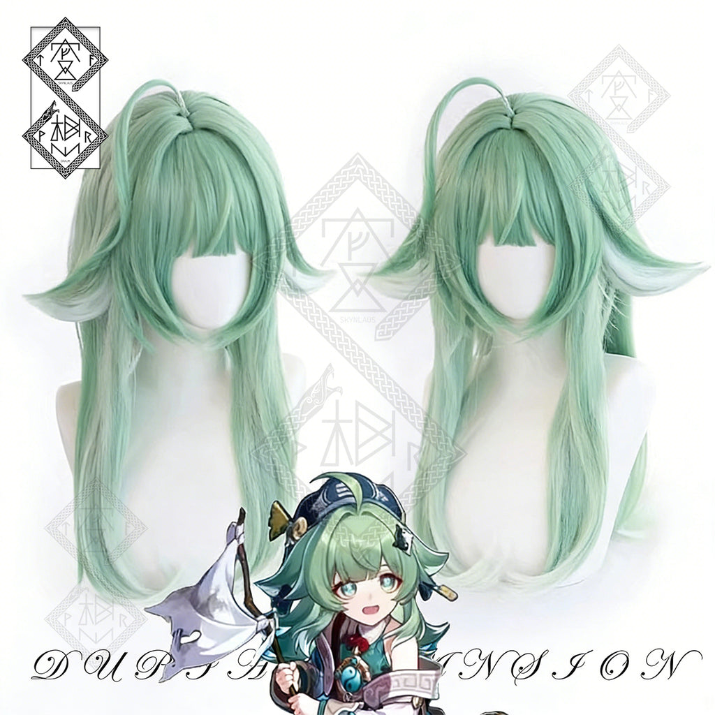 Honkai: Star Rail Huohuo Cosplay Wig – Messy Bun Gradient Synthetic Hair