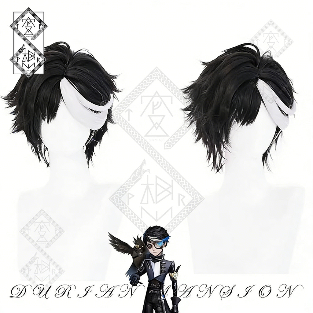 Identity V Seer Noir Cosplay Wig | Highlighted Anime Wig | Heat Resistant Synthetic Hair