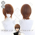 Death Note Light Yagami Cosplay Wig | Anime Short Brown Wig | Heat Resistant Synthetic Hair