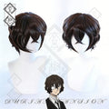 Bungo Stray Dogs Osamu Dazai Cosplay Wig | Short Brown Anime Wig | Heat Resistant Synthetic Hair