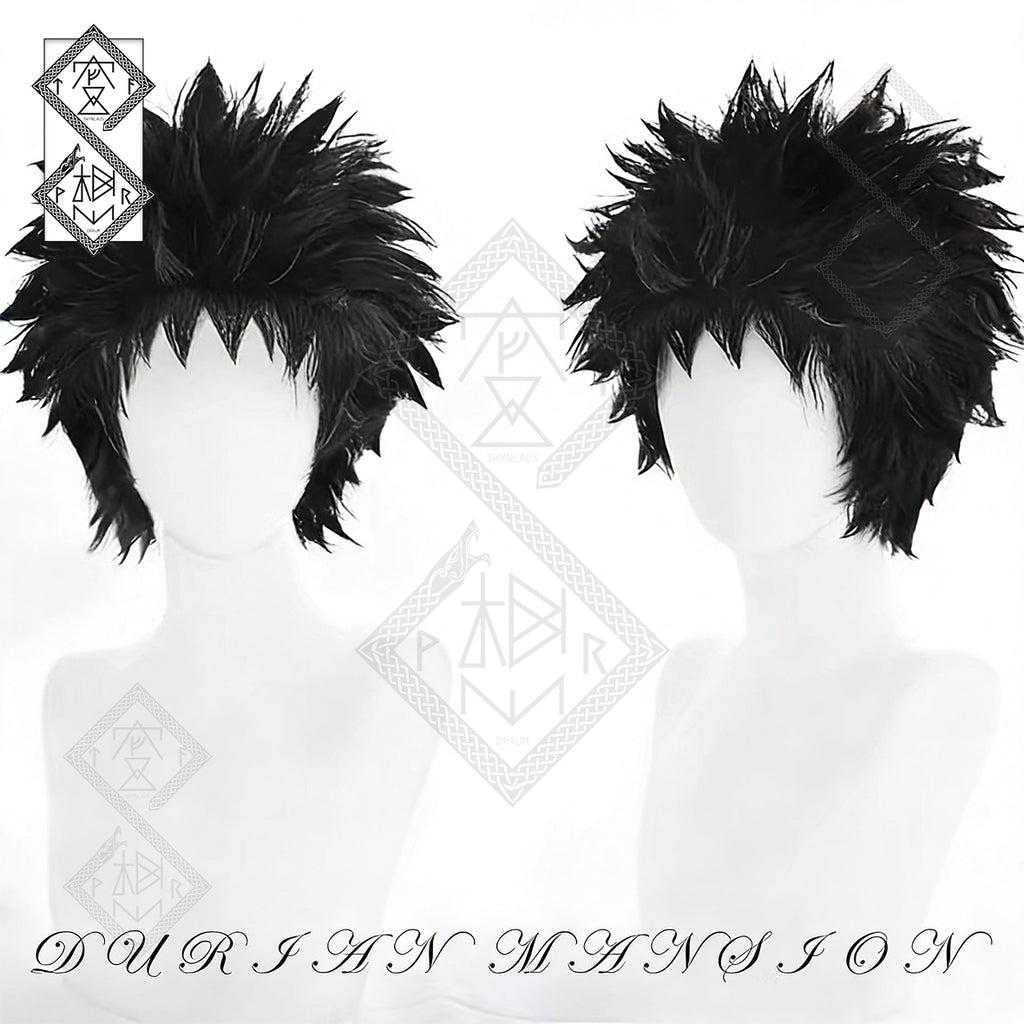 Obito Uchiha Cosplay Wig Naruto | Spiky Anime Wig | Heat Resistant Synthetic Hair